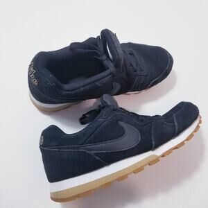 NIKE Black Suede Lace Up Sneakers